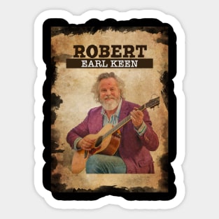 Vintage Old Paper 80s Style Robert Earl Keen Sticker